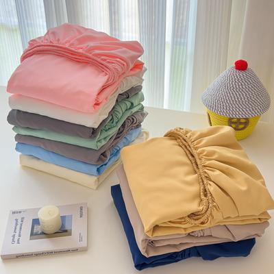 2025 Nouveau Drap de Lit Couleur Unie Drap de Lit Brossé Drap de Lit en Coton Lavé Protection de Matelas