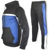Men's Contrast Color Sweater Two-piece Hooded Autumn Jacket Sportswear Casual Clothes Suit