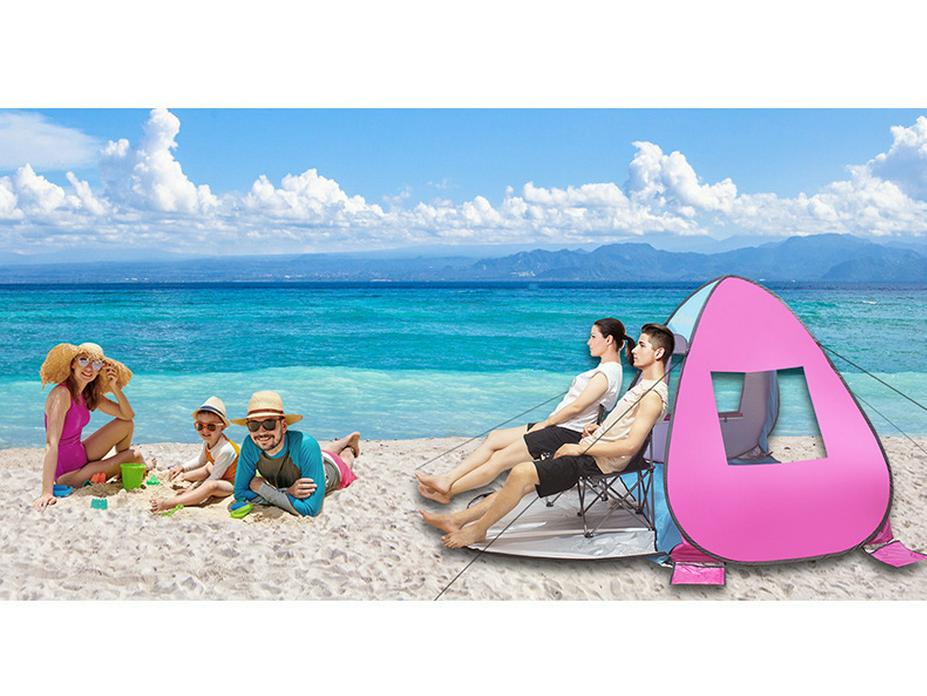 Automatic Double Person Tent with Sunshade & Easy Setup for Beach, Park, & Fishing