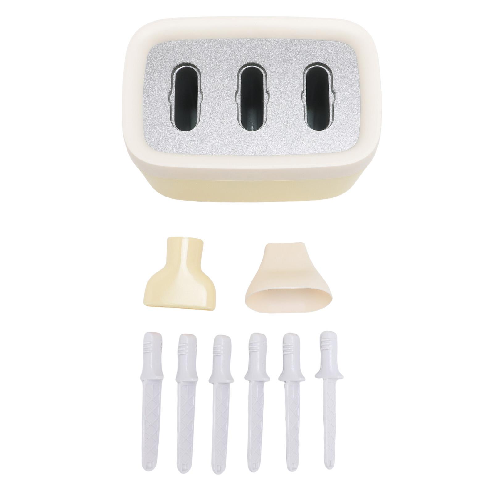 

Форма для мороженого эскимо из алюминиевого сплава, 3 ячейки, многоразовая, для домашнего мини-мороженого, с 6 палочками, воронкой для Yellow