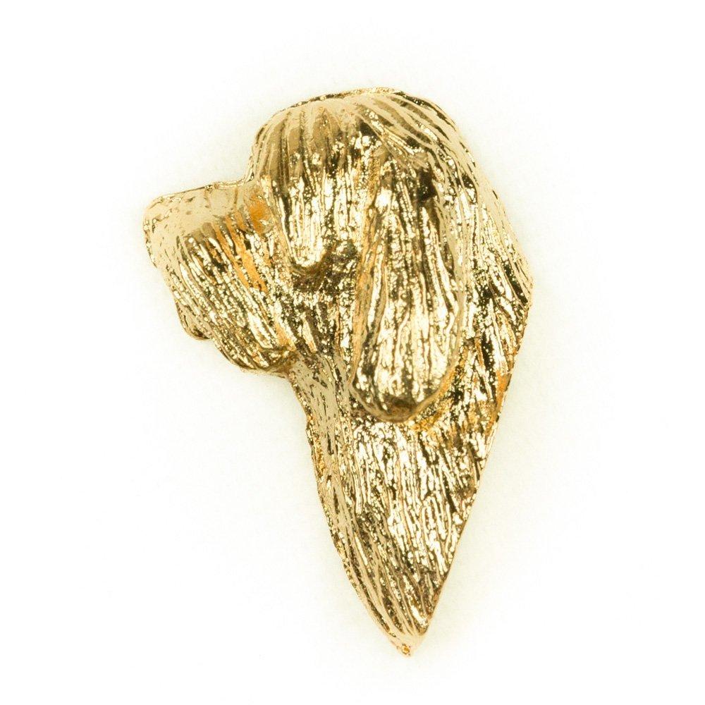 

Petit Basset Griffon Vendeen, Made in England, 22ct Gold Plated, Art Dog Pin, Collection