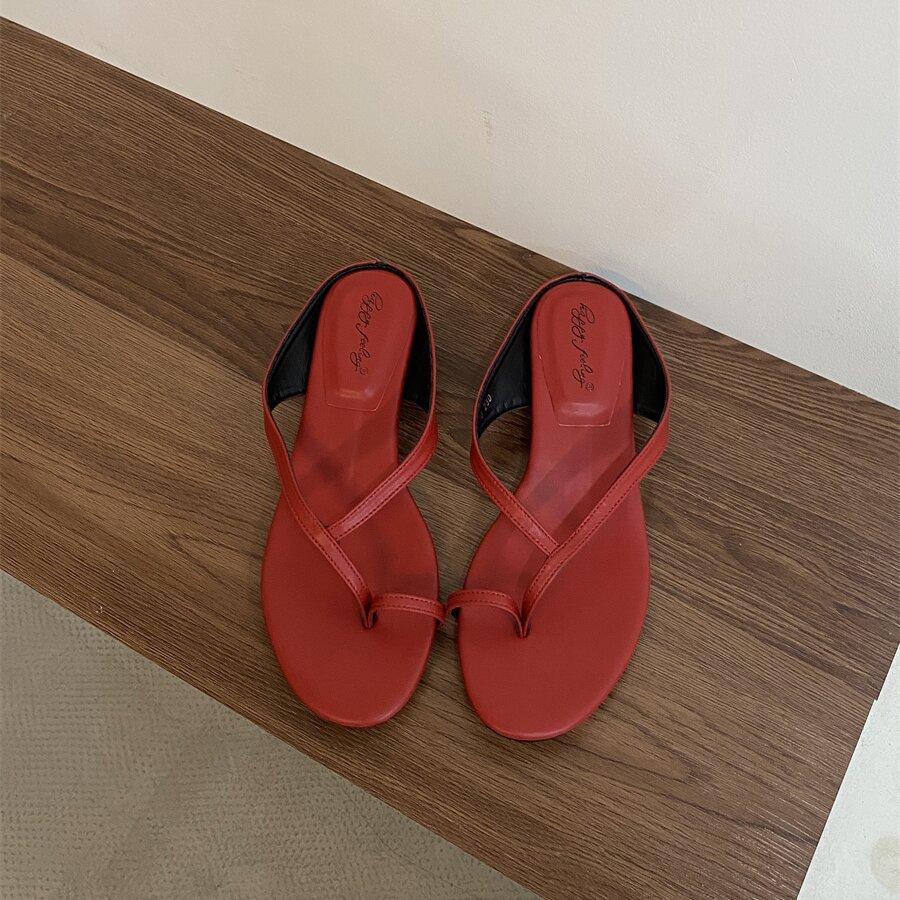 Fashion Bailamos Summer Square Low Heel Women Slipper Fashion Narrow Band Ladies Sandal Outdoor Beach Casual Slides Shoes Big Size 40