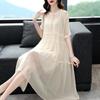 Chiffon Dresses Women's Summer Elegant Loose Large Size Temperament Thin Medium-length Dresses