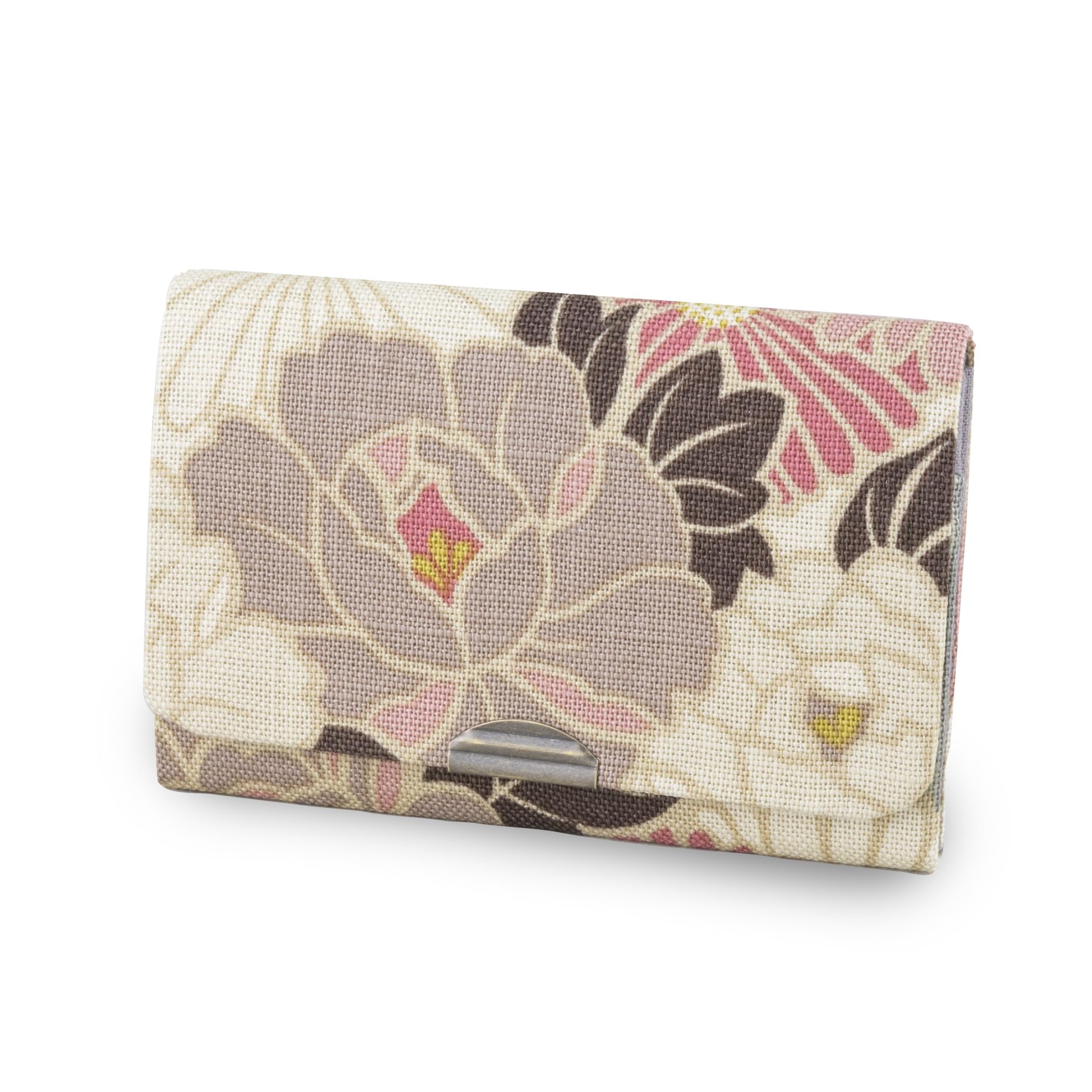 

Noren Business Card Japanese Flower Pattern Card Card Made in Women s Holder, Floral/Retro (Pink Beige/Lightweight, Slim, Case, Holder, Japan)