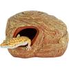 REPTI ZOO Gecko Hide Cave, 2 In 1 Snake Reptile Hideout for Hide & Rest & Breed & Feeding, Reptile & Amphibian Habitat Decor for Corn Snake, Small