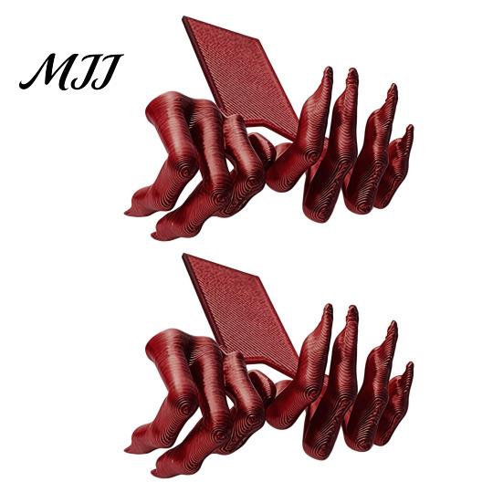 Personalized Bookmarks Gothic Creepy Demon Claw Bookmark, 3D Printed Scary Spooky Reading Marker Hand Bookmark for Book Lovers, Halloween Bookshelf