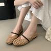 Fashion Fashion Weave Women Flats Mary Janes Shoes New In Spring Summer Female Shallow Footwear Square Toe Ladies Flats With Shoes