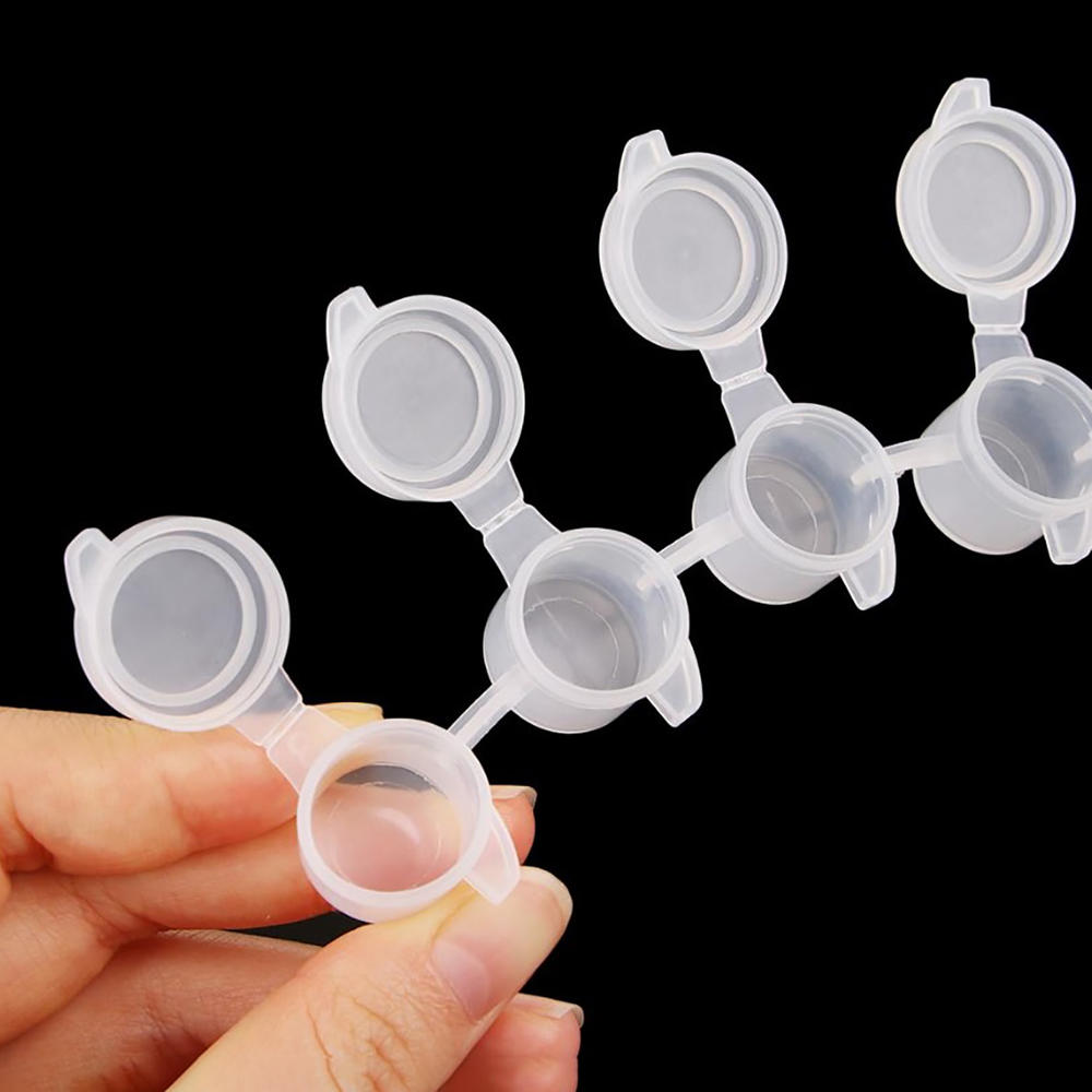 10pcs 6 Cups/Strips 3/5ml Mini Empty Paint Box Pod Strips Arts Crafts Watercolor Draw Pigment Plastic Palette Storage Containers