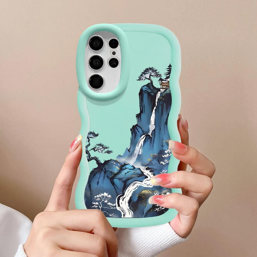 Soft Phone Cover Case for Samsung Galaxy S24 S20 FE S22 Ultra A26 S21 A25 S25 S23 Plus A35 A54 A24 A34 A55 A36 Mountains Waters
