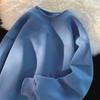 Men's and Women's Autumn/Winter Plus Velvet Solid Color Thick Loose Hoodie, 380g, 2023.