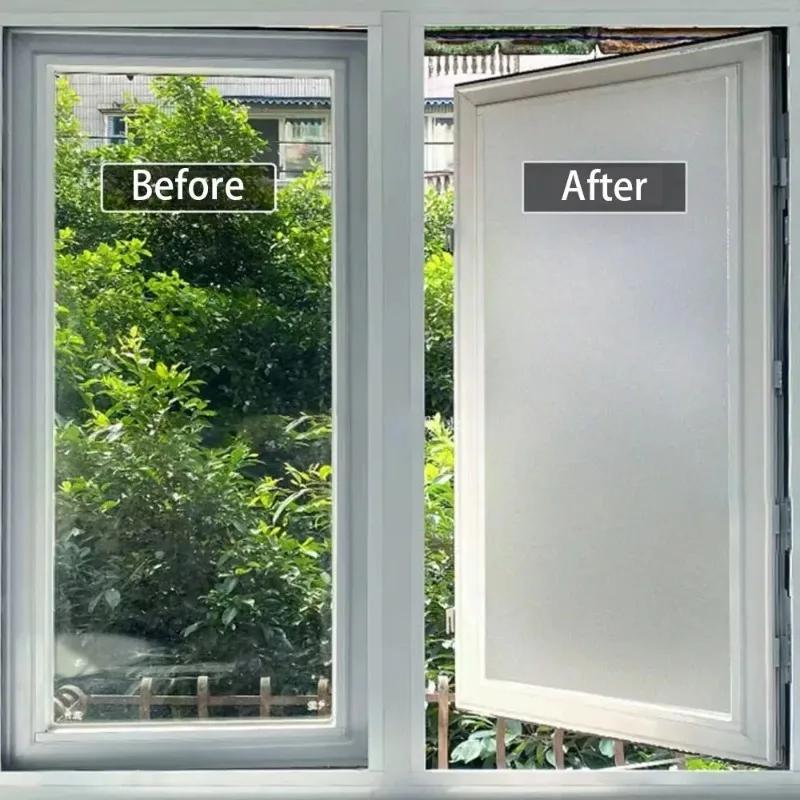 Simple Style 500cm Fashionable Oil Sand Glass Film The Increases The Beauty of Your Space and Can Also Protect Privacy