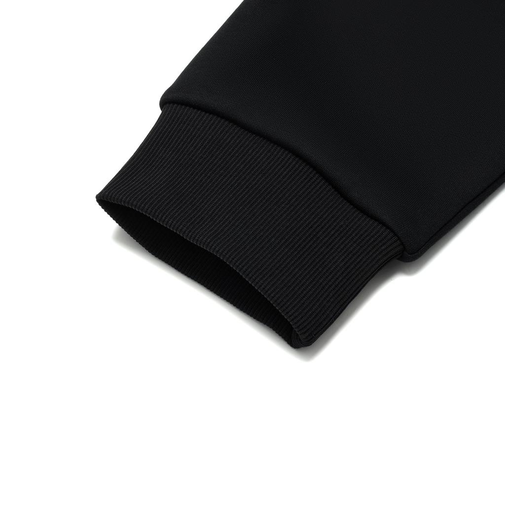 Li Ning Sports Fashion Series Letter Print Casual Fleece Hooded Pullover Long Sleeve Early Autumn Sweatshirt Men sweatshirt Black AWDU969-1