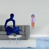 Abstract Thinker Human Figurine Resin Statue Japanese Kimono Geisha Doll Desktop Ornament Sculpture