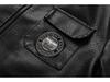 Korean Style Men's Embroidered PU Leather Motorcycle Jacket with Velvet Lining