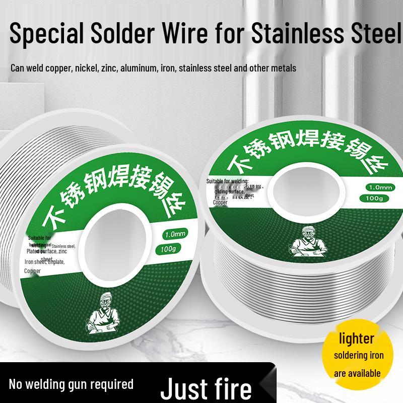 Stainless Steel Multi-Function Solder Wire for Fire Welding and 18650 Battery Connections