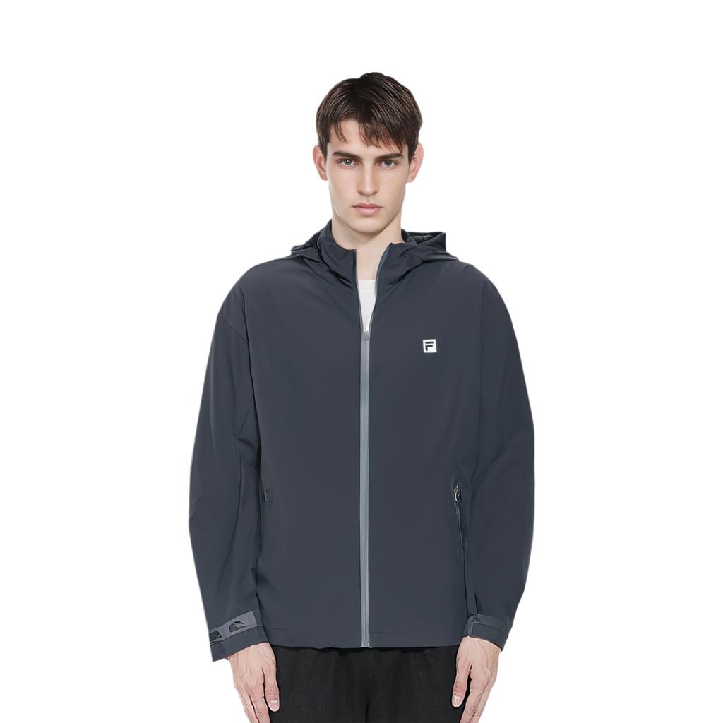 FILA Solid Color Fitness Hooded Stretch Woven Jacket Men Jackets Royal-Blue A51M411703ANV