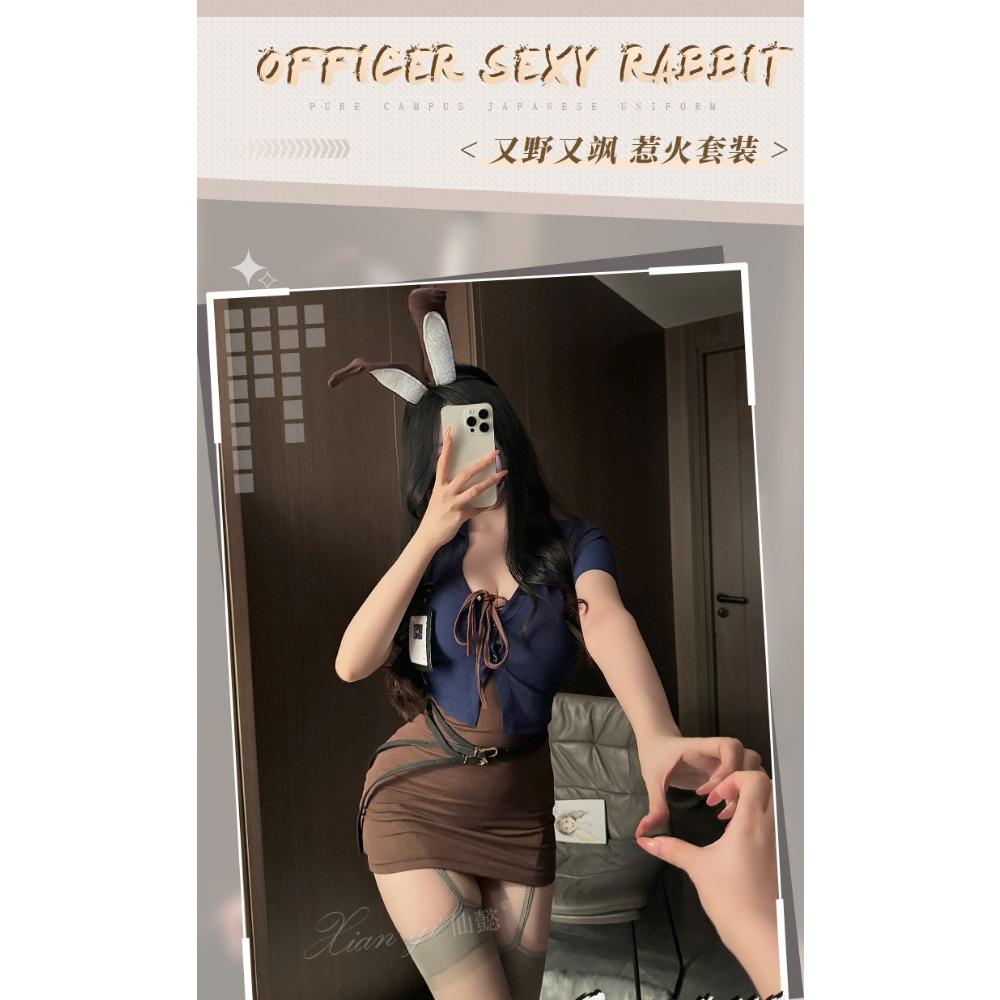 Xianyi Erotic Underwear Nightclub Hip Skirt Pure Desire Small Breasts Big Sexy Bunny Uniform Temptation Free 604