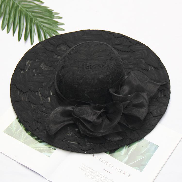 

Кружевной Цветок Большие Поля Защита от Солнца Солнечная Шляпа Женская Летняя Пляжная Солнечная Шляпа Складная Сетчатая Шляпа adjustable