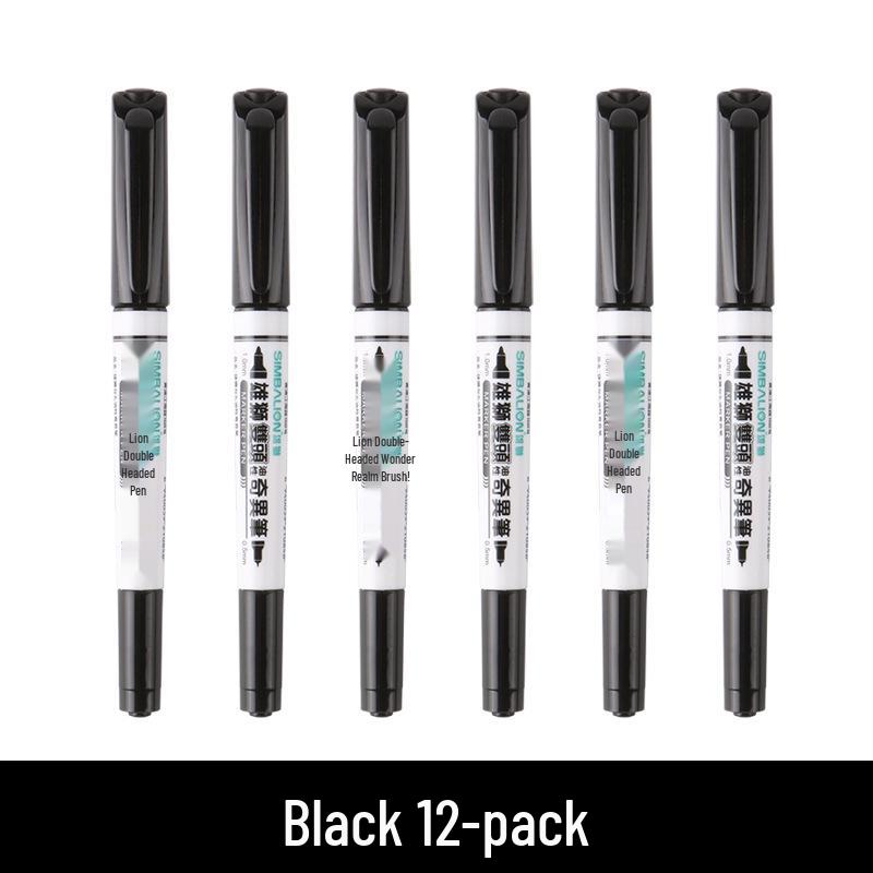 Lion Dual-Tip Waterproof Marker 0.5mm/1mm