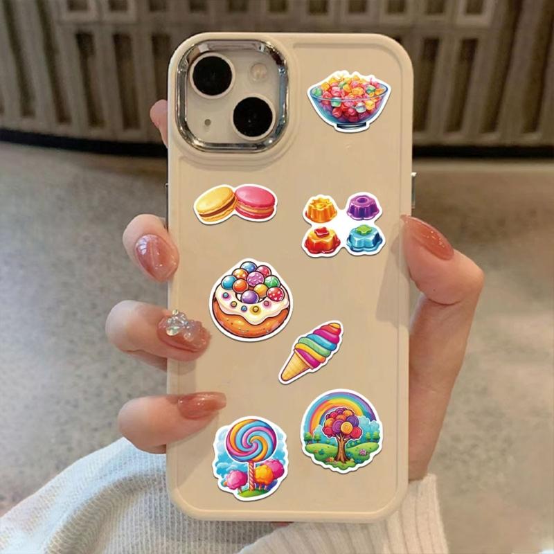 50 Sheet Removable Reusable Adhesive PVC Stickers For Electronics Furniture Helmets Car Water Bottle Laptop Guitar