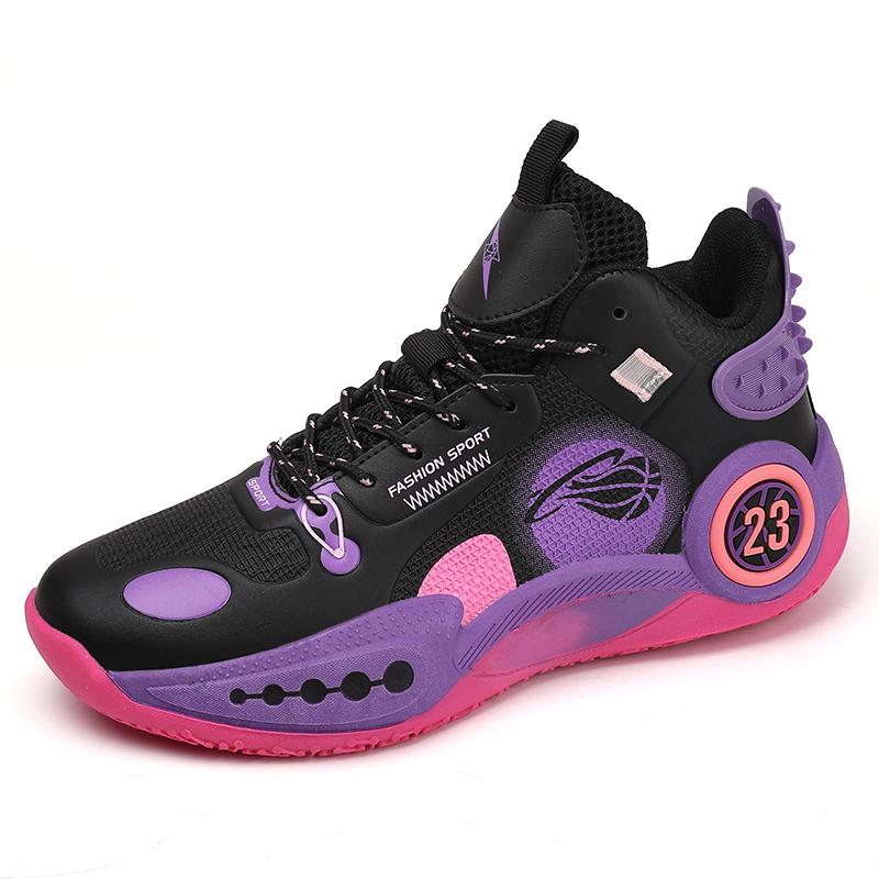 Mens Basketball Shoes Outdoor Field Training High-top Leather Wear-resistant Comfortable Sports Shoes for Men Basketball Boots