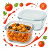 Lunchbox Pojemnik Szklany Kwadratowy 800 Ml Na Żywność Do Pracy Szkoły