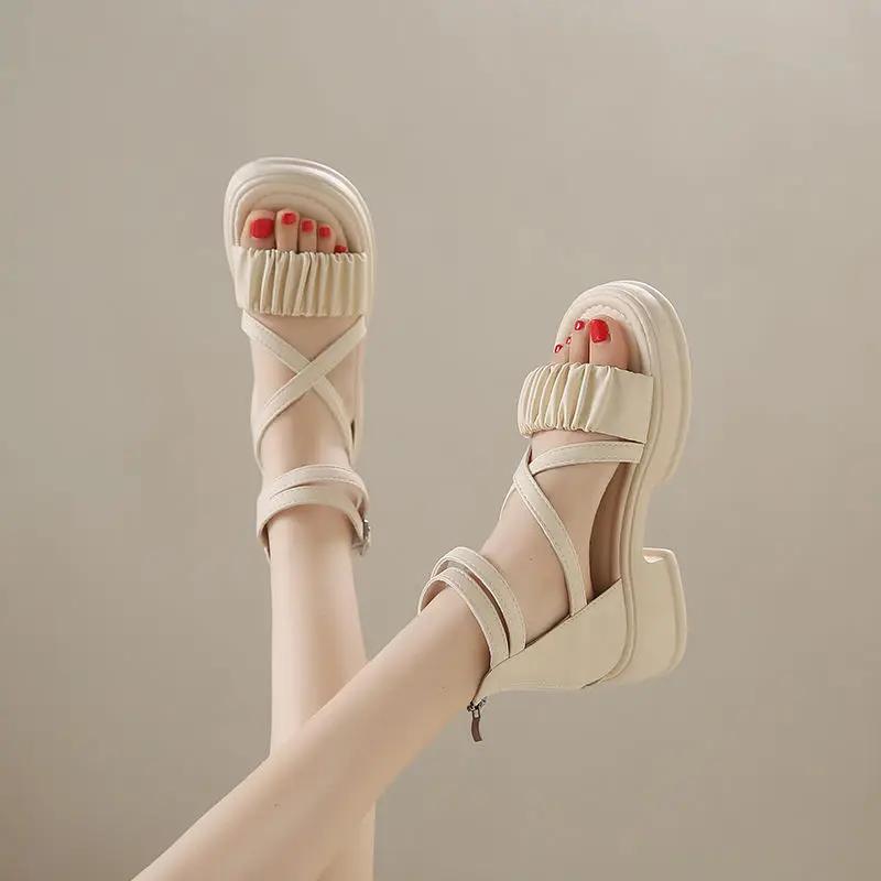 

Платформа Уличная Женская Обувь Оптом Лучшие 2025 Роскошные Сандалии Азиатский Размер Повседневные Ежедневные Трендовые Летние Vip Женские Сандалии 40