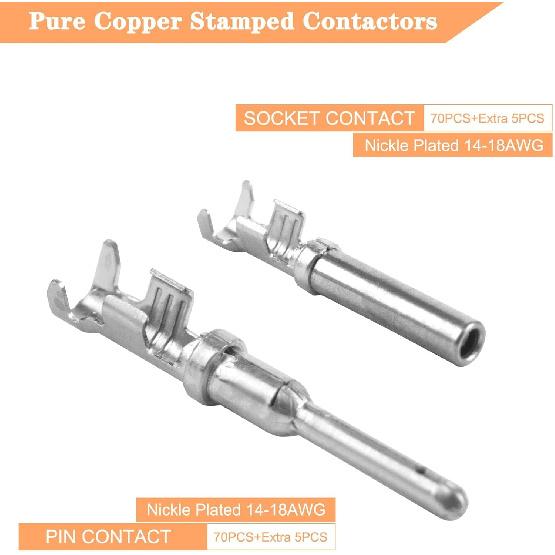 174 Stück 12 Kits DT-Serie DT-Steckverbinder-Kit 2 3 4 6 8 12-Pin-Steckverbinder mit Größe 16 gestanzten Kontakten für Deutsch-Steckverbinder, IP68 Wasserdicht Automobil