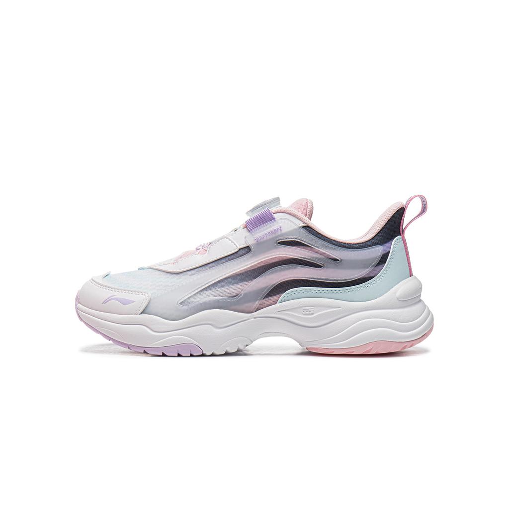 Li Ning Kids Sports Lifestyle Series Color Block Comfortable Shock Absorption Low Top Casual Shoes Kids Casual Shoes YKCV202-8