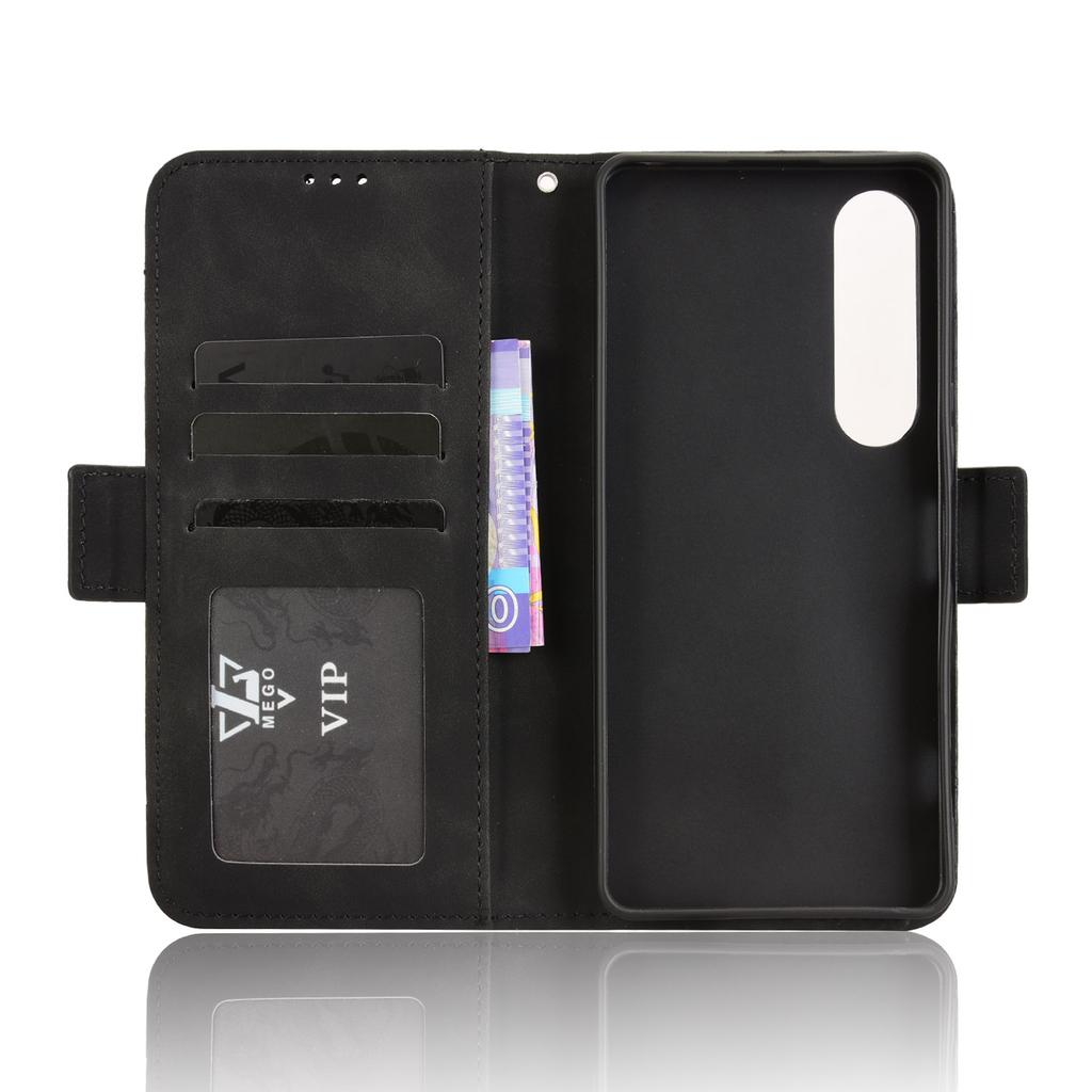For Sony Xperia 1 VII Leather Case Phone Wallet Cover with Multiple Card Slots
