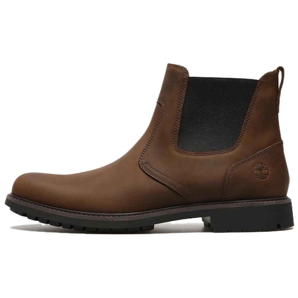 Timberland Stormbucks Slip Resistant Durable Short Chelsea Boots Men Boots Brown TB05552R2421