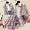 Women's Plaid Shirt: Spring/Summer 2023 Korean Style Loose Fit, Seven-Sleeve, Sun Protection, Chic & Stylish Top