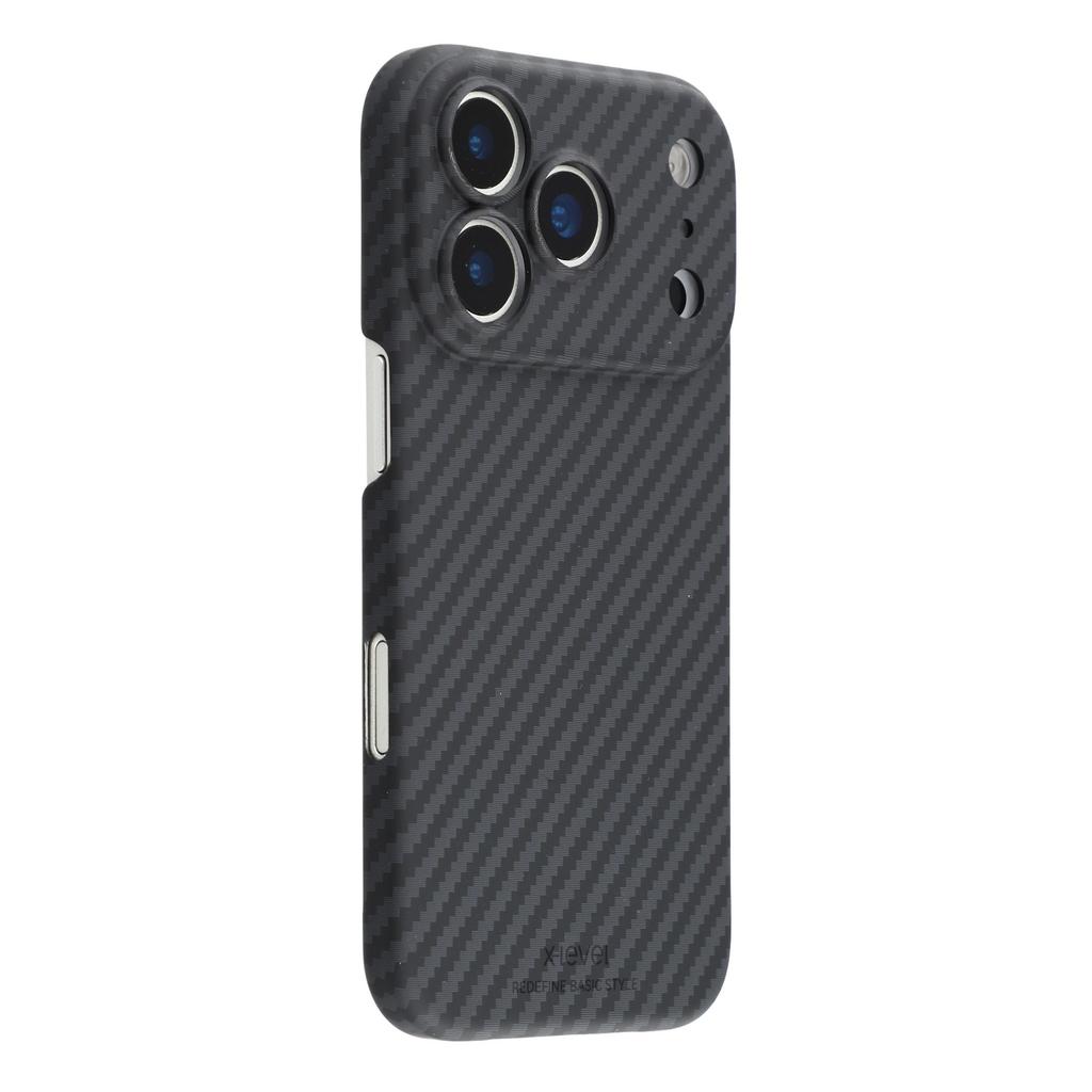 X-LEVEL For iPhone 17 Pro Magnetic Case Carbon Fiber Texture Ultra-Thin PC Hard Phone Cover