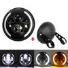 Universal 7.5" Round Head Light for Cafe Racer Bobber Honda 7inch LED Motorcycle Headlight