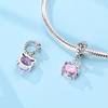 Copper Cat Paw Diamond Pink Pendant Charm Compatible With Authentic Charm Bead Charms Bracelets Women Do It Yourself Jewellery Gift