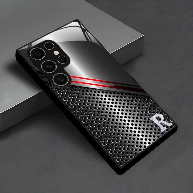 Sleek Black Silver Sports phone case s26 ultra case glass mobile phones for Samsung Galaxy S26 S25 S24 S23 S22FE Ultra Plus