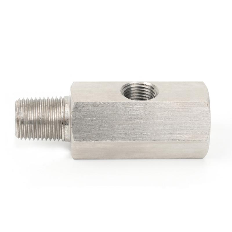 Oil Pressure Sensor Tee 1/8"NPT Female To M12 M10 M14 1/8NPT 1/4NPT Oil Pressure Sensor Connector Feed Line Gauge Tee Adapter