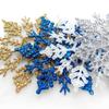 6/12pcs Christmas Snowflakes Decorations Silver Glitter Artificial Plastic Fake Snowflake Xmas Tree Ornaments Pendant Navidad