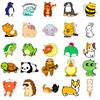 50 Cute Animal Stickers Cute Children's Graffiti Stickers Cup Notebook Helmet Refrigerator Electric Car Stickers