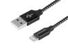 Charging and Sync Cable, 300 Cm, Microfiber Braided, USB To Lightning