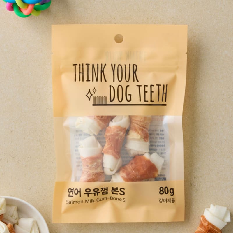 

[Pet] Think Your Dog Teeth Milk Gum Bone S 80 G Salmon