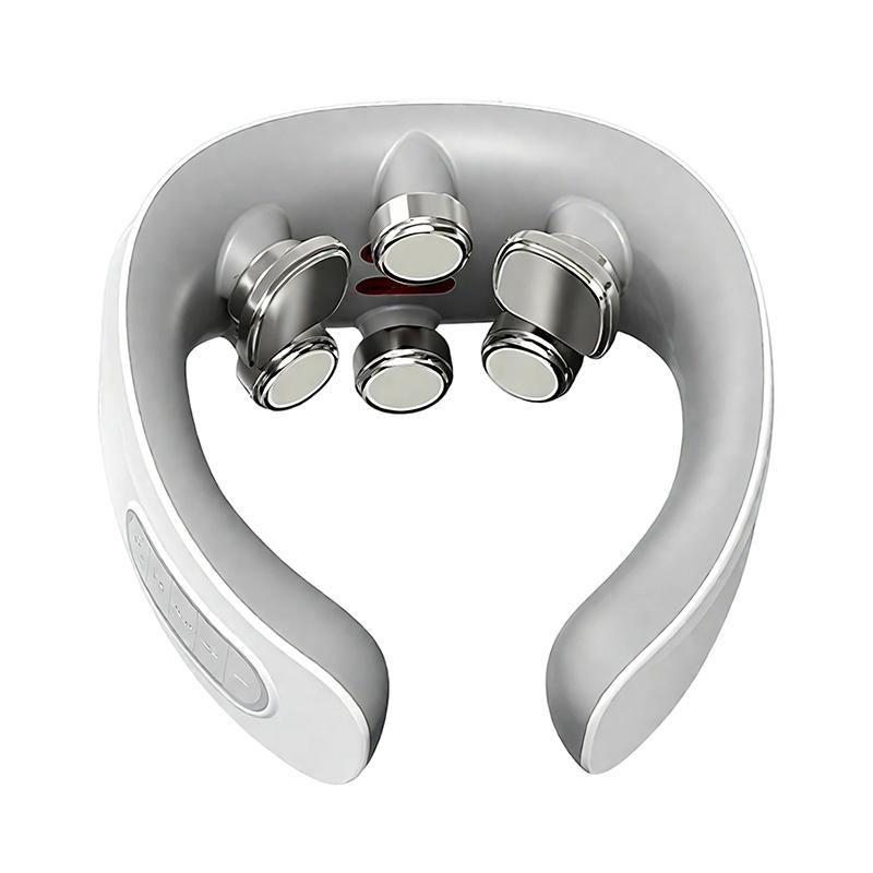 Heated Neck And Shoulder Massager Electric Cervical Pulse Device With Adjustable Intensity For Deep Neck Muscle Relief