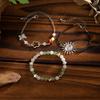 Multi-Layer Ethnic Style Bracelet Spiral Design Gravel Woven Bangle  Jewelry