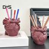 Kleiner Stifthalter in Form eines menschlichen Herzorgans, realistisches 3D-Herzanatomiemodell, Schreibtisch-Aufbewahrungs-Organizer für Make-up-Pinsel und Stifte