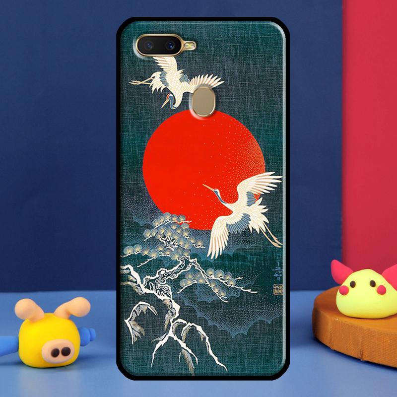 Japanese Style Art Japan Case For Oppo A16 A76 A96 A58 A78 A98 A5 A9 A91 A15 A17 A77 A52 A72 A74 A94 A54S A57S Cover