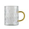 High-value glass water cup women's household flower tea cup with handle, explosion-proof and heat-resistant coffee cup