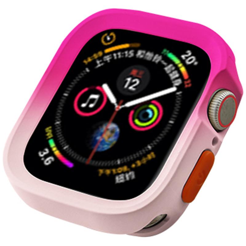 For Apple Watch Series SE3/SE2/SE1/ 6/5/4 44mm/7/8/9 45mm Dual Color TPU Watch Case