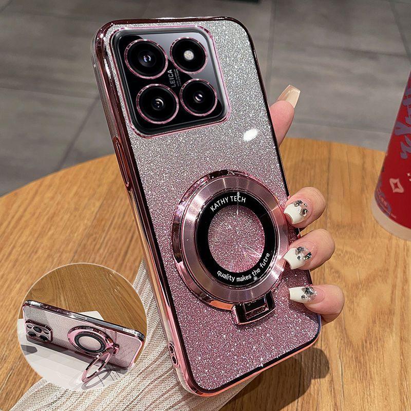 Luxury Magnetic Suction Stand Phone Case for Xiaomi MI 14 13 PRO 12 11 Lite CIVI 4 3 2 POCO X 4 3 M 3 4 Anti Drop Bracket Shell