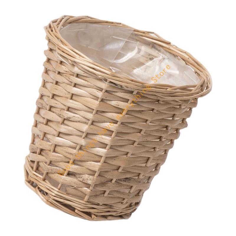 Artistic Flower Holders Woven Wicker Plant Pot For Stylish Indoor Outdoor Garden 55KF