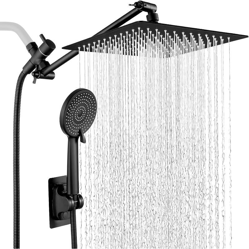 Shower Head Black 10 Inch High